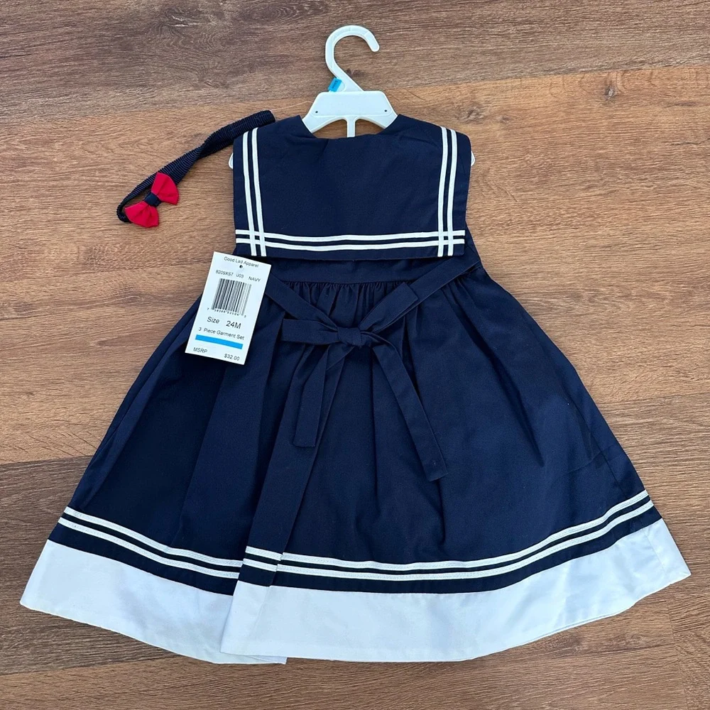 NWT 24 Months Good Lad Navy Blue Dress Set